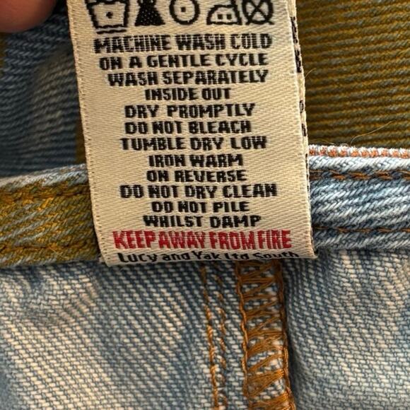 Lucy & Yak Plus Size US 18 Layla Denim Mini Dress Jumper Francis Print Floral - Picture 6 of 6